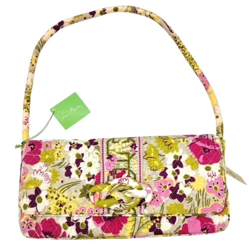 Vera Bradley Knot Just A Clutch Shoulder Bag Make Me Blush Retired Quilted Soft